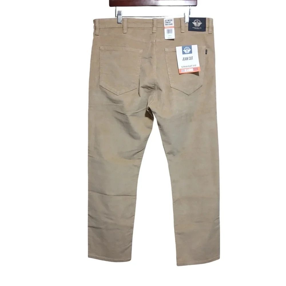 Dockers Mens Jean Cut Straight Fit All Seasons Tech Corduroy Pants 38x30‎